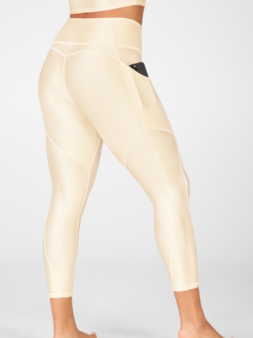 NWT FABLETICS Oasis PureLuxe High-Waisted Shine 7/8 Leggings Sz XL
